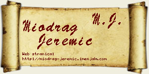 Miodrag Jeremić vizit kartica